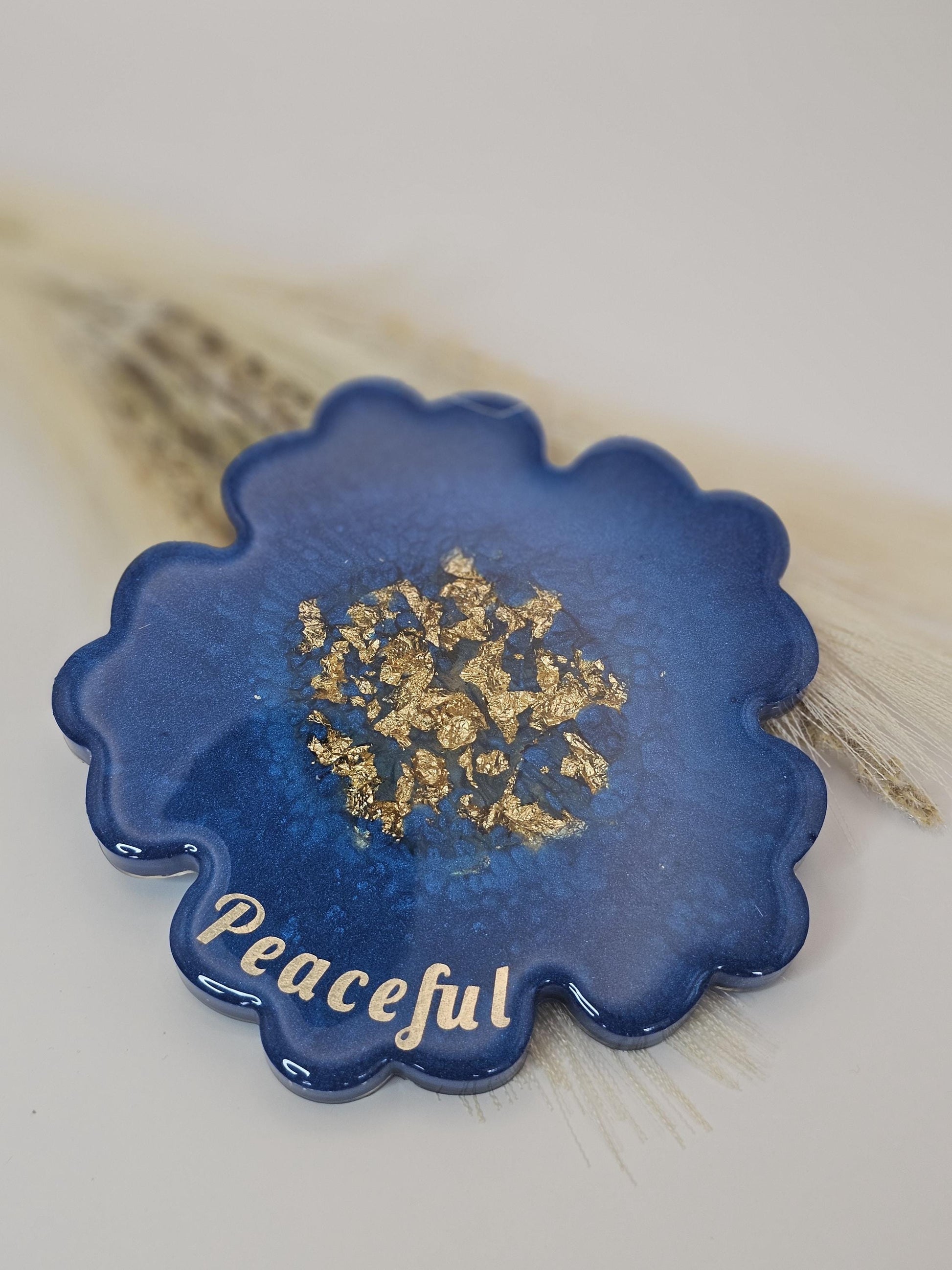 Ocean Embrace 🌊 Flower shaped Resin Coaster