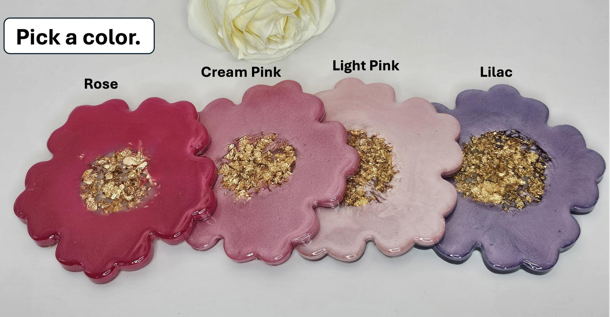 ROSE & LILAC Collection🌸 Flower shaped coaster