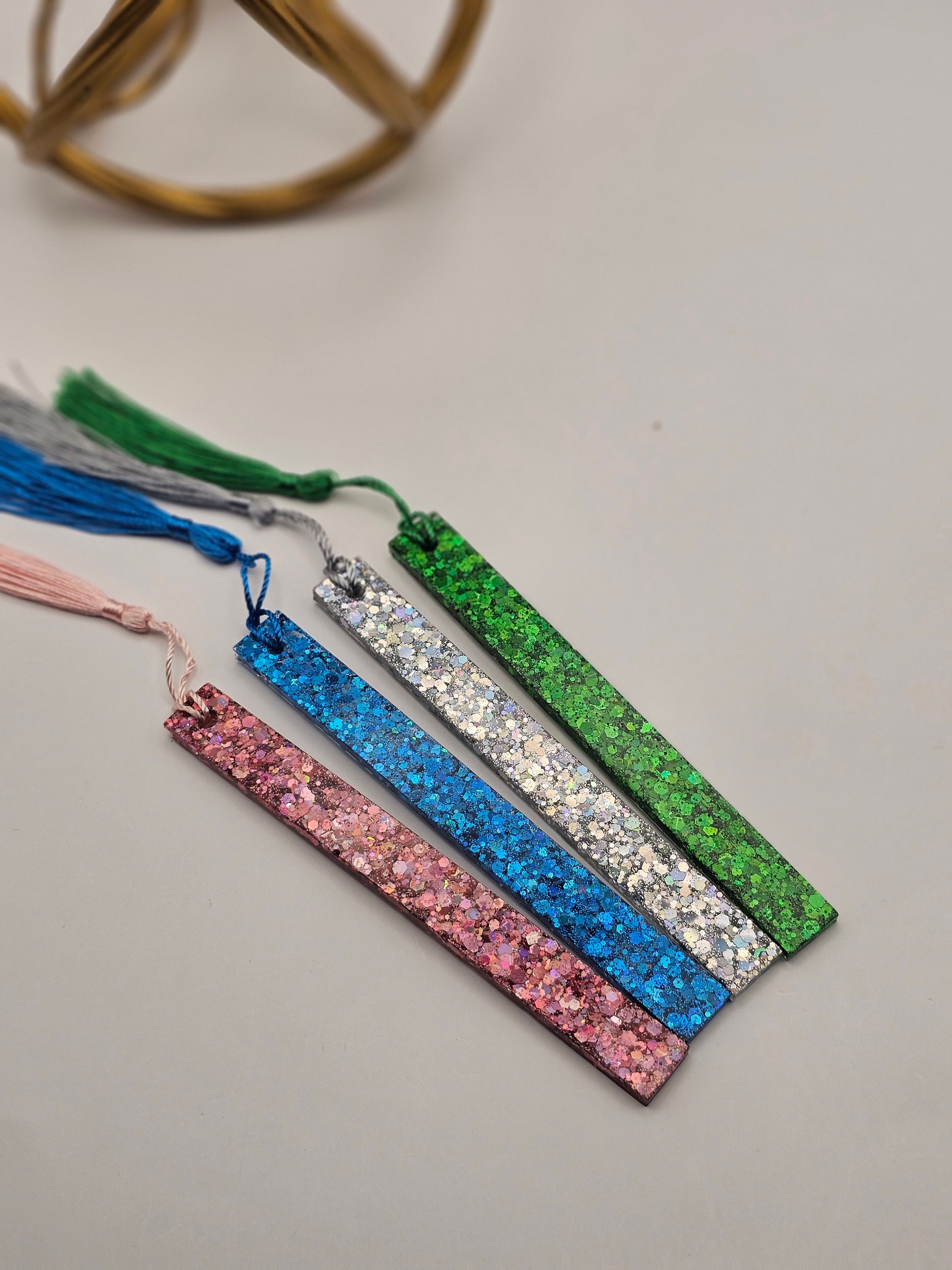 Glitter Resin Bookmarks