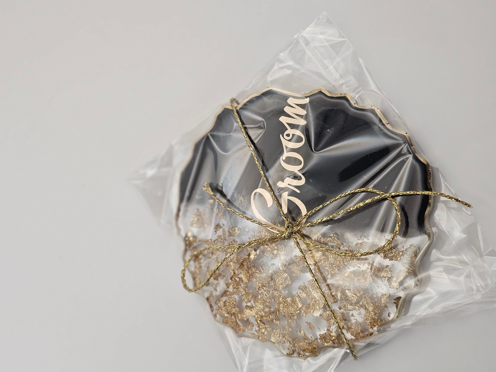 Bride👰🏼 & Groom🤵🏼‍♂️ Geode Coaster - 2 piece set