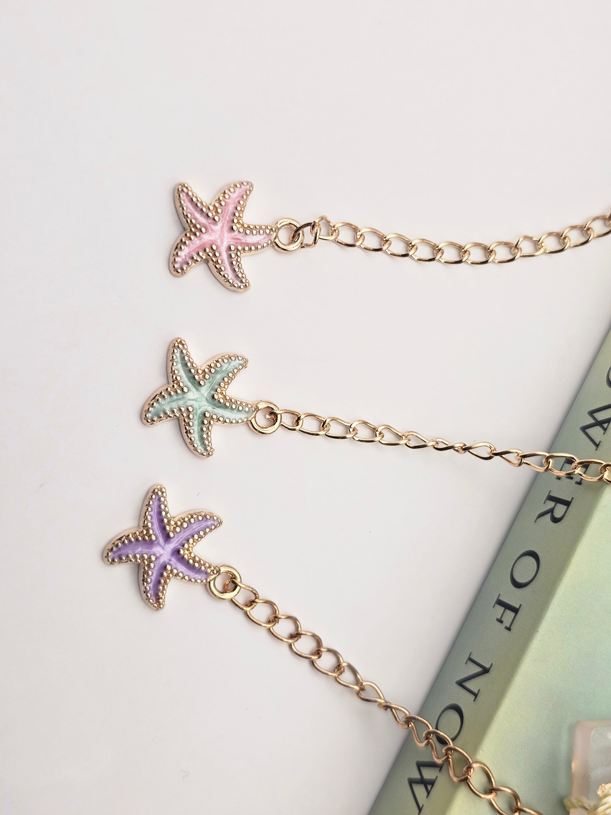 Pressed Daisy Resin Bookmark with Charm & Tassel