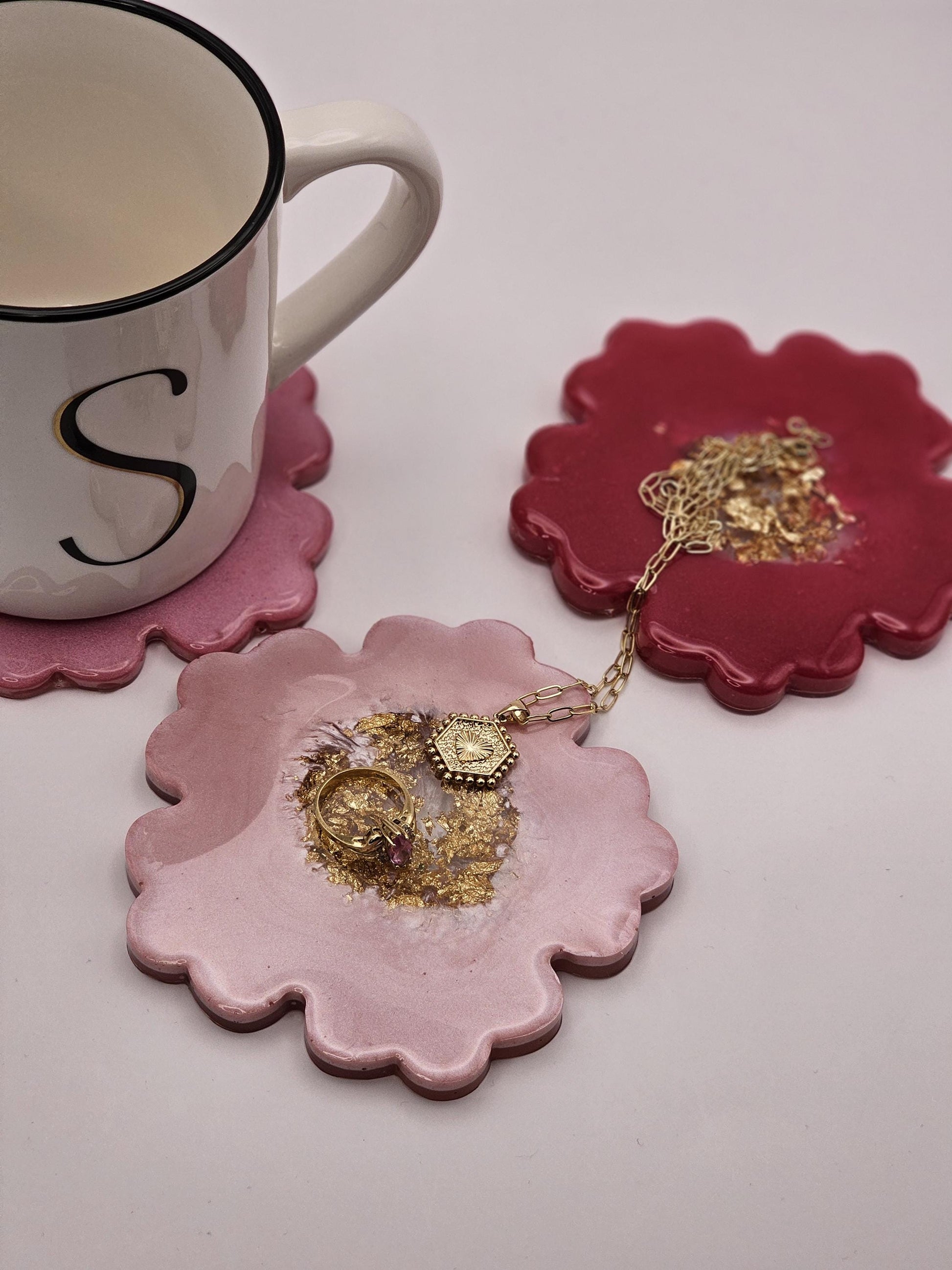ROSE & LILAC Collection🌸 Flower shaped coaster