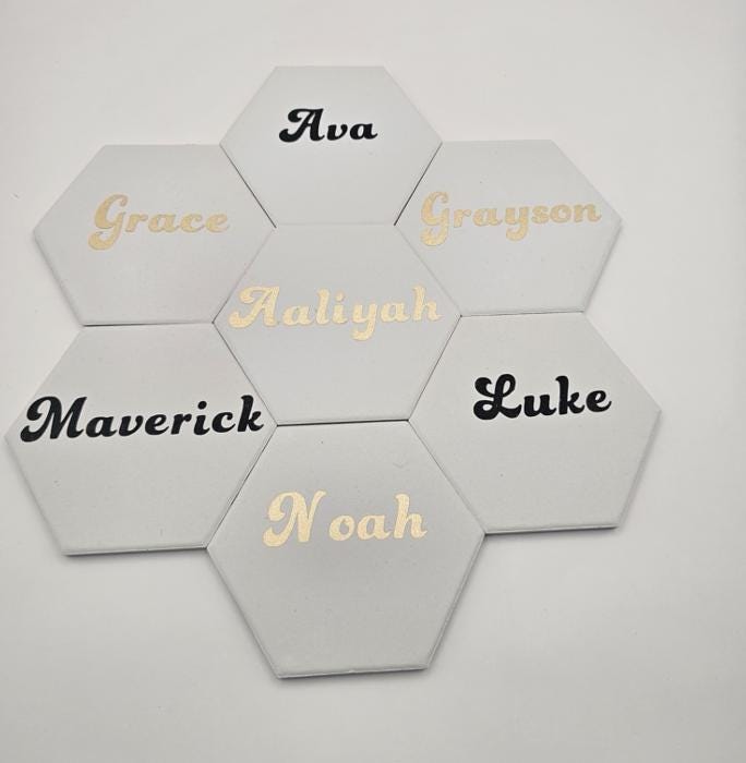 Ceramic tile coasters | Name Placements | Wedding Favors