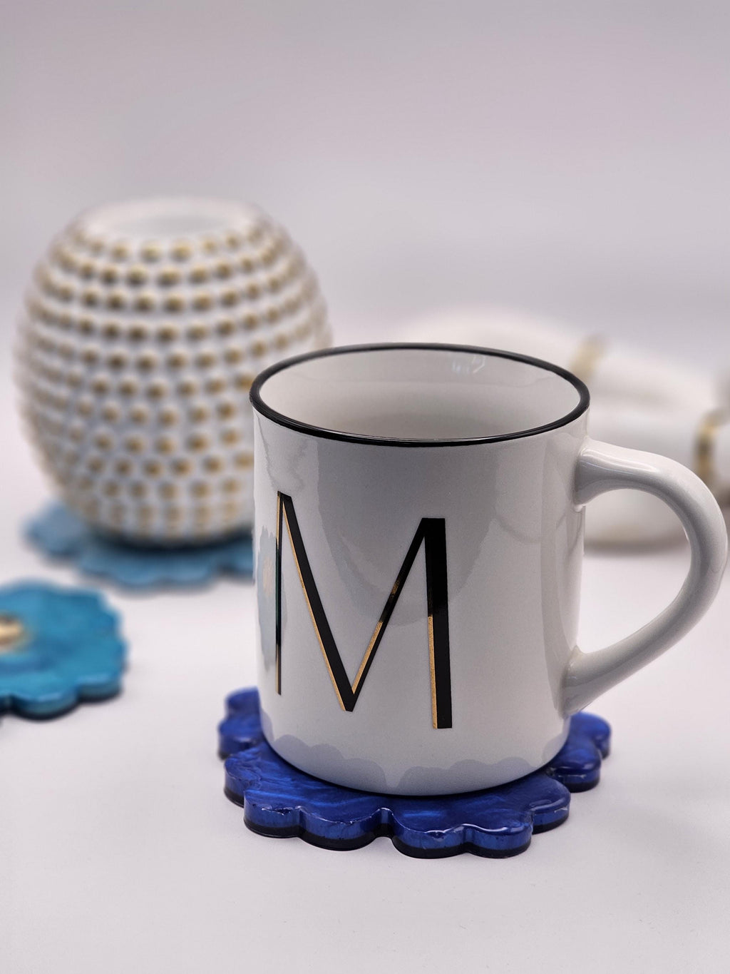 Ocean Embrace 🌊 Flower shaped Resin Coaster