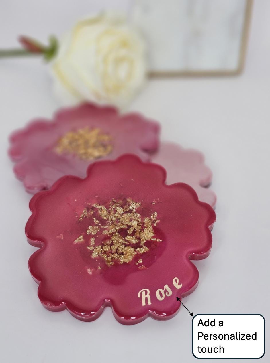 ROSE & LILAC Collection🌸 Flower shaped coaster